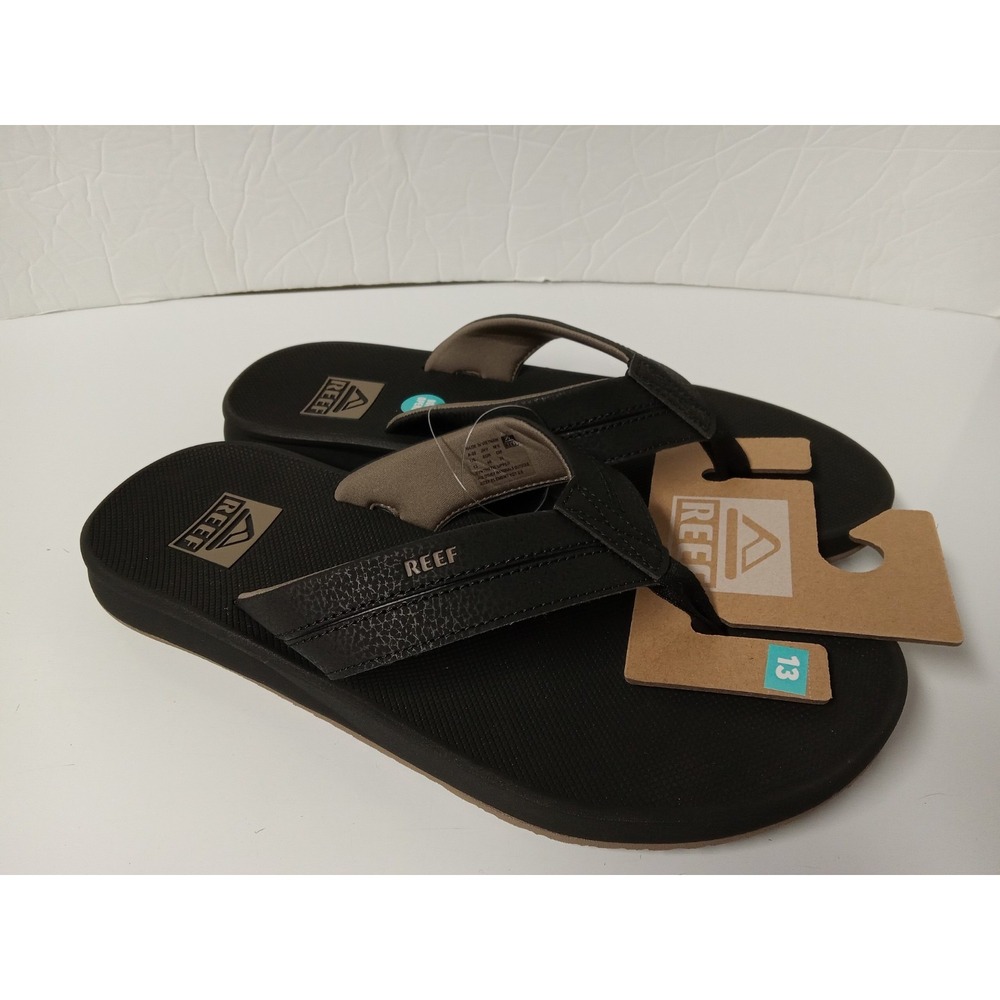 New REEF Element TQT 2.0 Mens Flip Flop Sandals - Bottle Opener - Black, Size 13